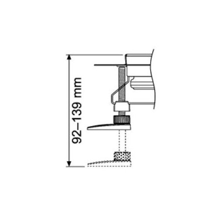 Mounting legs with sound-absorbing gaskets TECEdrainline 92-139 mm