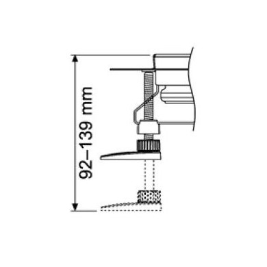 Mounting legs with sound-absorbing gaskets TECEdrainline 92-139 mm