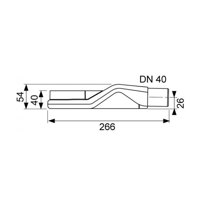 Super low siphon TECEdrainline DN 40 horizontal