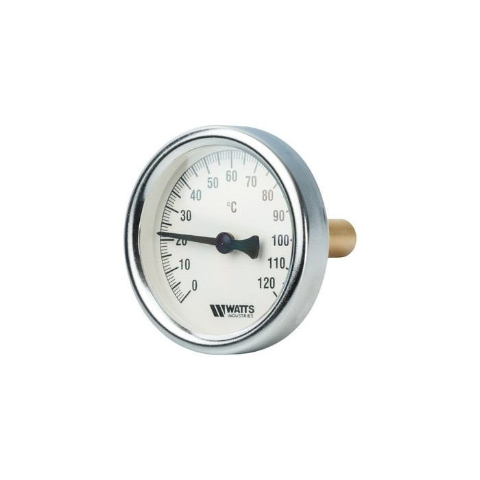 Биметаллический термометр WATTS 63 мм, 0-120° C