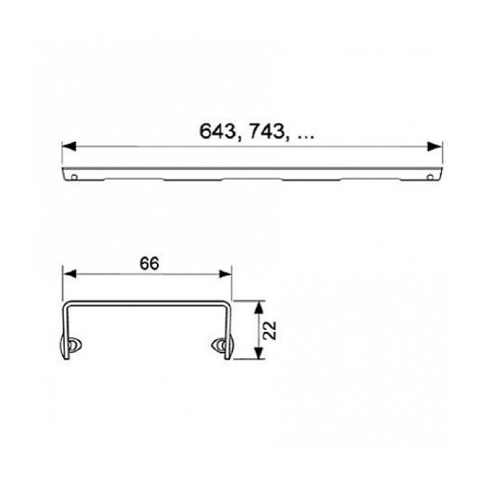 Душевой трап TECEdrainline, Сталь II 700 mm