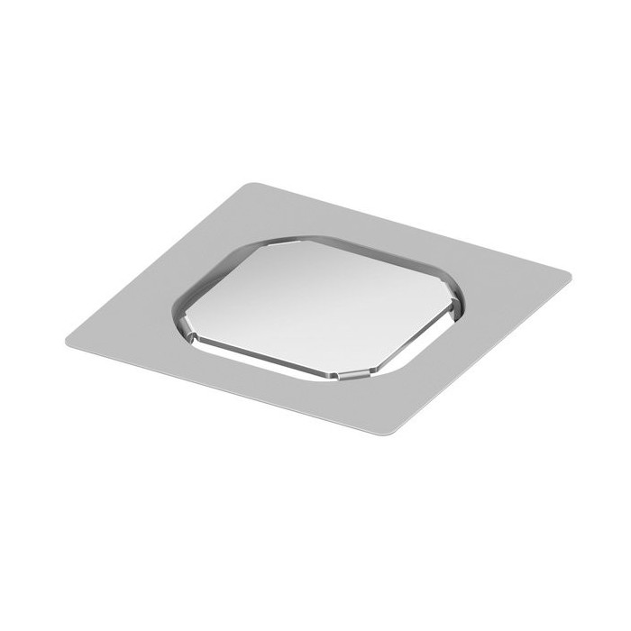 Stainless steel grates designed for natural stone adhesion TECEdrainpoint S, 100 x 100 mm