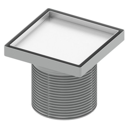 Nerūsējošā tērauda restes paredzētas flīžu "plate" TECEdrainpoint S, 150 x 150 mm.