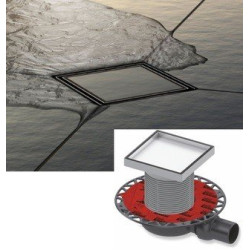 Stainless steel grates designed for tile "plate" TECEdrainpoint S, 150 x 150 mm