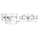 Termostatiskais vannas - dušas maisītājs HANSGROHE Ecostat Universal, 13123000