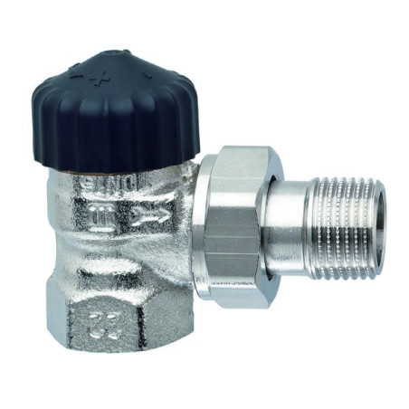 Termostatiskais vārsts bez iepriekšēja iestatījuma TA HYDRONICS 1/2"", stūra