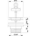 ALCAPLAST 1 1/2"" (35) sink siphon valve with plug