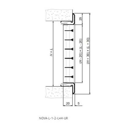 Гратели SYSTEMAIR 200 x 100, Nova-L-1-2