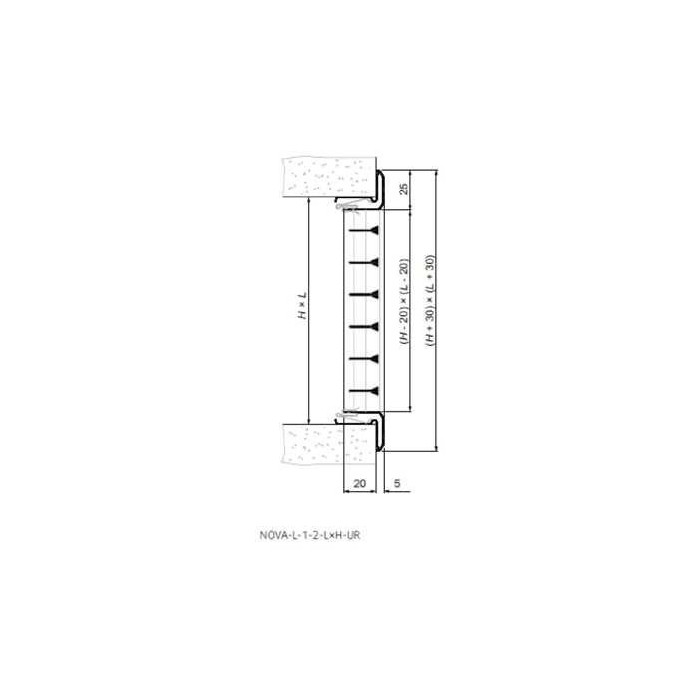 Гратели SYSTEMAIR 300 x 150, Nova-L-1-2