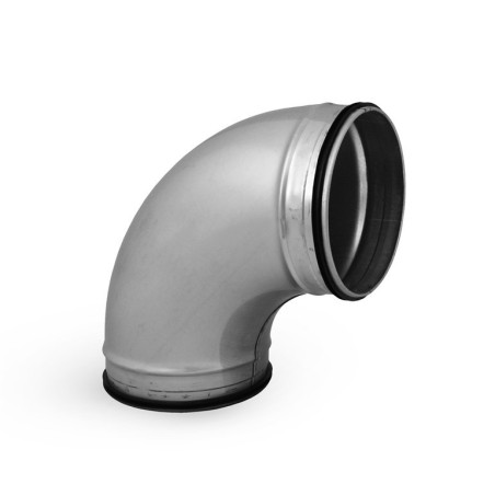 Ventilācijas elkonis ALNOR 100 x 90°, presēta tērauda