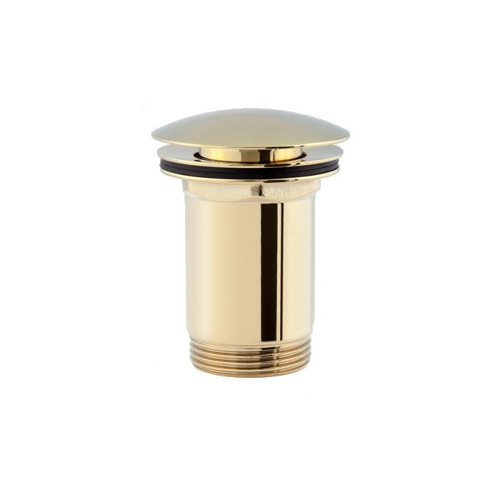 Click Clack OMNIRES bottom valve with overflow, gold