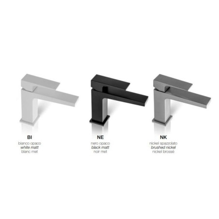 Shower head made of hay ALPI Una18 white / black / nickel