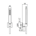 Shower sets ALPI Una18 white / black / nickel