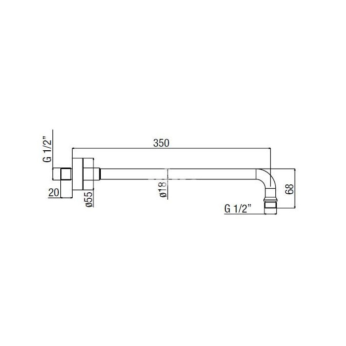 Shower tone from hay ALPI Blue white / black / nickel