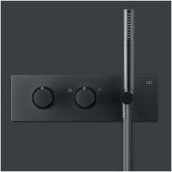 Built-in thermostatic bath/shower mixer with handheld shower Alpi Blue chrome / white / black / nickel