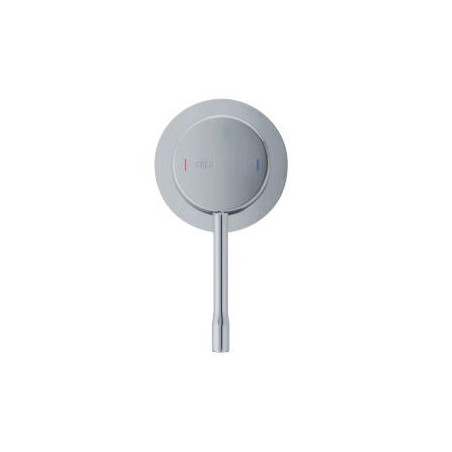 Built-in mixer with a handheld shower, alpine blue, chrome-plated