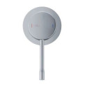 Built-in mixer with a handheld shower, alpine blue, chrome-plated
