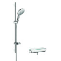 Termostatiskais maisītājs HANSGROHE Ecostat Select ar 90 cm dušas stendu Raindance Select S, 27037000