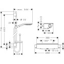 Termostatiskais maisītājs HANSGROHE Ecostat Select ar 65 cm dušas stendu Raindance Select S, 27036000