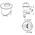 TECEdrainline DN 50 vertical siphon