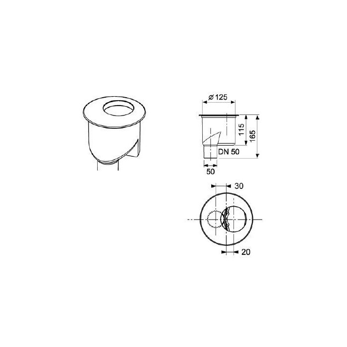 Сифон TECEdrainline DN 50 вертикальный