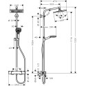 Термостатическая дождевой душевой система HANSGROHE Crometta E 240 1jet, хром, 27271000