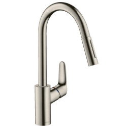 Virtuves (izlietnes) maisītājs ar izvelkamu snapu HANSGROHE Focus, 31815800