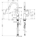 Kitchen (sink) faucet with pull-out spout HANSGROHE Focus, 31815800