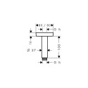 Dušas turētājs no griestiem HANSGROHE 10 cm, 27467000