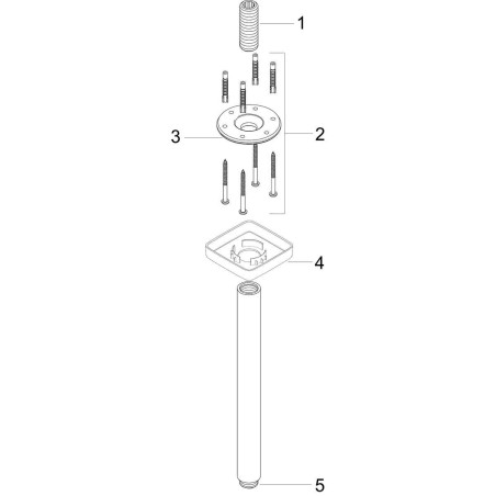 Ceiling shower holder HANSGROHE 30 cm, 27388000