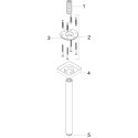 Dušas turētājs no griestiem HANSGROHE 30 cm, 27388000