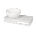 Stone mass washbasin PAA Do Silk, white, 220 mm