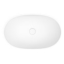 Stone composite washbasin PAA Amore Silk, white, 600 x 370 mm