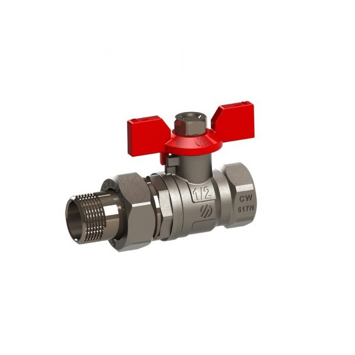 Straight round valve with detachable nut 1 1/4"" v/external. ARCO Old, Short handle