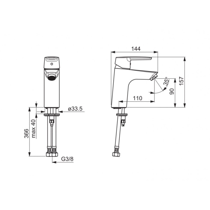 ORAS Saga XL 3911F sink mixer