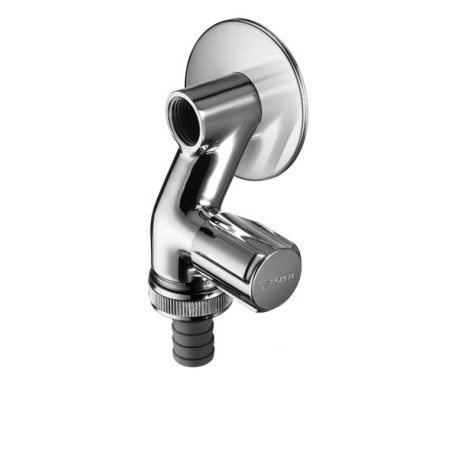 Клапан угловой хромированный стиральной машины SCHELL 1/2"" x 3/4""