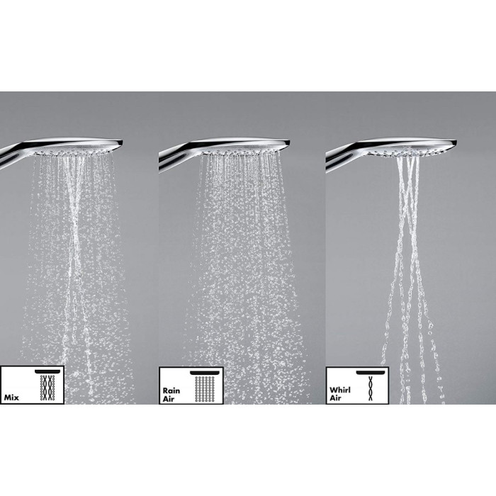 Наборы душевых стоек HANSGROHE Raindance select S150 / Unica's puro, с мыльницей, 27803000