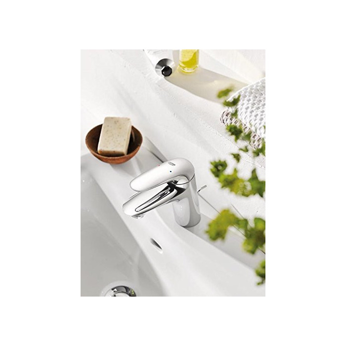 GROHE EuroStyle basin mixer with pop-up waste, 23707003