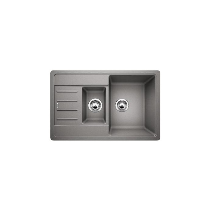 Кухонная мойка из каменной массы (гранитная) BLANCO LEGRA 6 S Compact, 78x50 см, алюминиевая металлическая