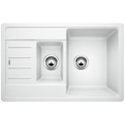 Akmeņu masas (granitā) izlietne BLANCO LEGRA 6 S Compact, 78x50 cm, Balta