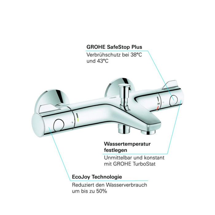 Thermostatic mixer for bath - shower GROHE Grohtherm 800 New