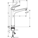 High basin mixer HANSGROHE Novus 230, 71124000