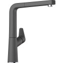 BLANCO Avona-S kitchen (sink) mixer tap with pull-out hose, stone grey