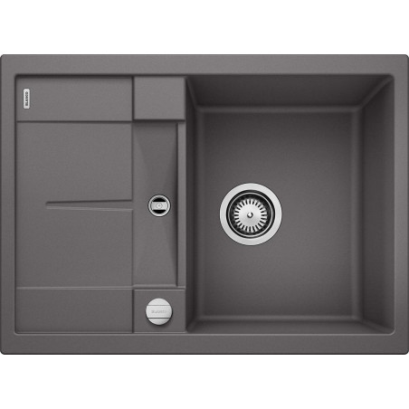 Кухонная мойка из каменной массы (гранитная) BLANCO METRA 45 S Compact, 68x50 см, Каменный серый