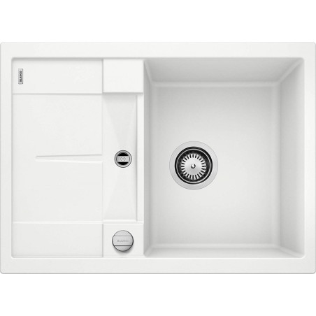 Akmeņu masas (granīta) izlietne BLANCO METRA 45 S Compact, 68x50 cm, Balta