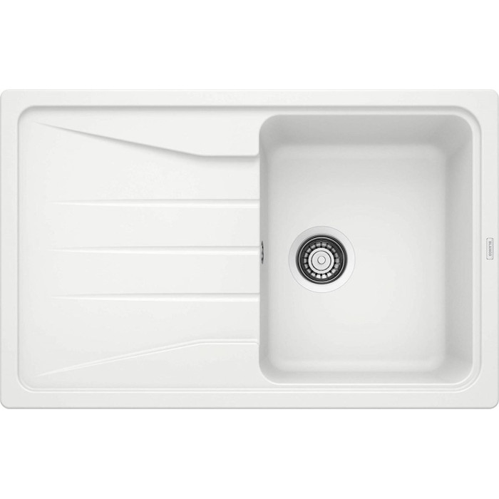 Akmeņu masas (granīta) izlietne BLANCO SONA 45 S, 78x50 cm, Balta