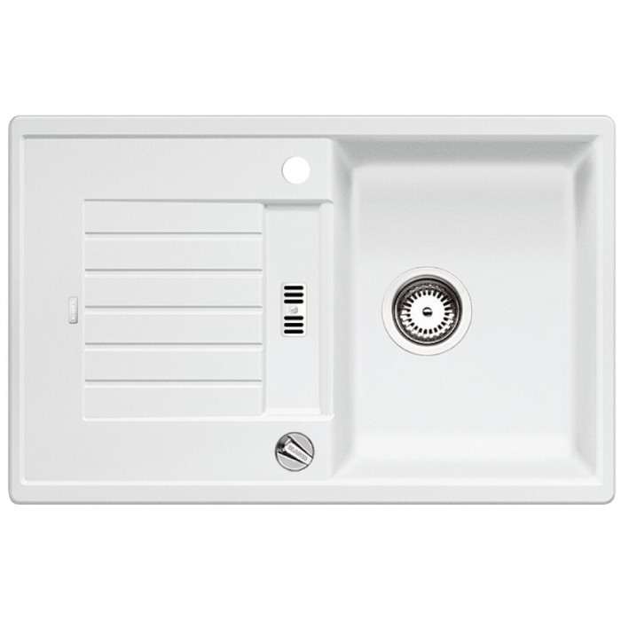 Кухонная мойка из каменной массы (гранитная) BLANCO ZIA 45 S, 78x50 см, Белая