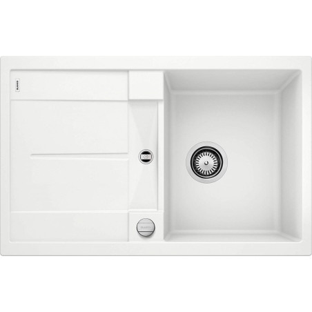 Akmeņu masas (granīta) izlietne BLANCO METRA 45 S, 78x50 cm, Balta