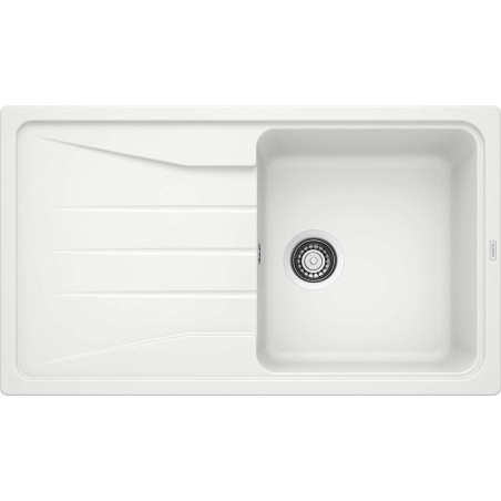 Akmeņu masas (granīta) izlietne BLANCO SONA 5 S, 86x50 cm, Balta