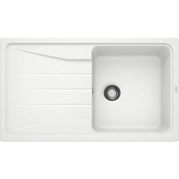 Akmeņu masas (granīta) izlietne BLANCO SONA 5 S, 86x50 cm, Balta